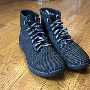 NOBULL high top trainers. Mens 9.5/Womens 11. Black. EUC.